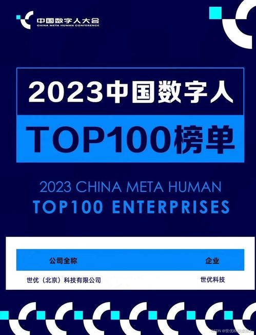 世優(yōu)科技入選2023中國數(shù)字人Top100榜單，深耕數(shù)字內(nèi)容制作服務(wù)